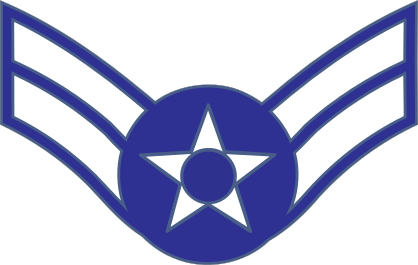 Air Force Rank E-3 Airman First Class Sticker