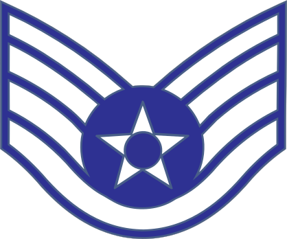 Air Force Rank E-5 Staff Sergeant Sticker