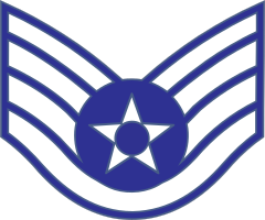 Air Force Rank E-5 Staff Sergeant Sticker