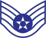 Air Force Rank E-5 Staff Sergeant Sticker