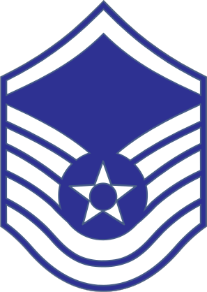 Air Force Rank E-7 Master Sergeant  Sticker
