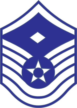 Air Force Rank E-7 Master Sergeant with Diamond Sticker