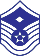 Air Force Rank E-7 Master Sergeant with Diamond Sticker