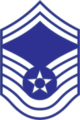 Air Force Rank E-8 Senior Master Sergeant Sticker