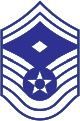Air Force Rank E-8 Senior Master Sergeant With Diamond Sticker
