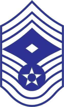 Air Force Rank E-9 Chief Master Sergeant With Diamond Sticker