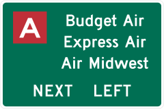 Air Lines Next Left Sticker