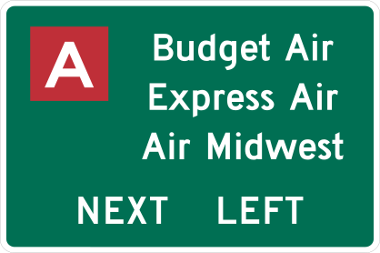 Air Lines Next Left Sticker