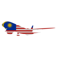 Aircraft In National Malaysia Flag Sticker