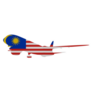 Aircraft In National Malaysia Flag Sticker