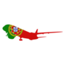 Aircraft National Flag Of Portugal Sticker