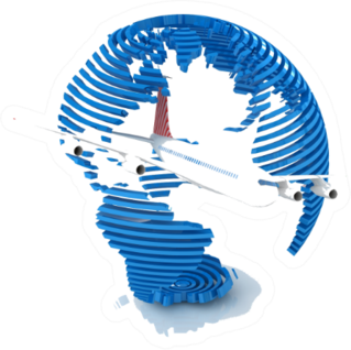 Airliner With A Globe Sticker