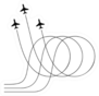 Airplane Flying Formation Air Show Sticker