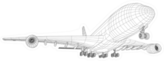 Airplane In Wire-frame Style Sticker