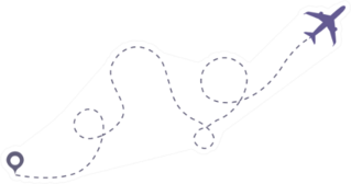 Airplane Sky Route Sticker