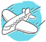 Airplane Travel Doodle Sticker