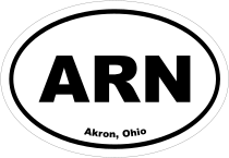 Akron, Ohio Oval Stickers