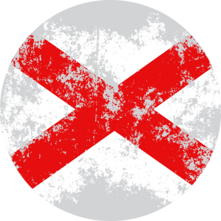 Alabama Grunge State Flag Sticker