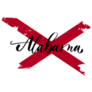 Alabama State Flag Sticker with Hand Lettering