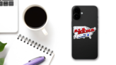 Alabama State Illustration With Lettering Sticker on a Phone (New) example