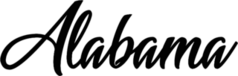 Alabama State Lettering Sticker