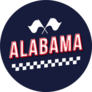 Alabama Vintage Lettering Old School Sticker