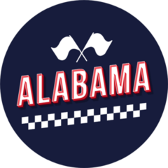 Alabama Vintage Lettering Old School Sticker
