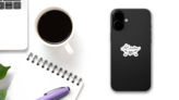 Alaska Arrow Through Heart Illustration Sticker on a Phone (New) example