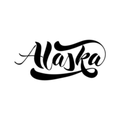 Alaska Hand Lettering Sticker