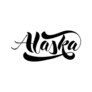 Alaska Hand Lettering Sticker
