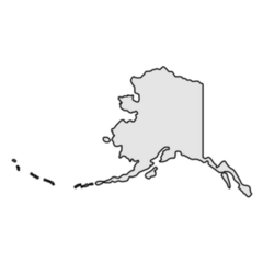 Alaska State Borders United States Of America Sticker