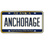 Alaska State License Plate Anchorage Sticker