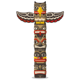 Alaskan Totem Symbol Animal Plant Family Clan Tribe Sticker