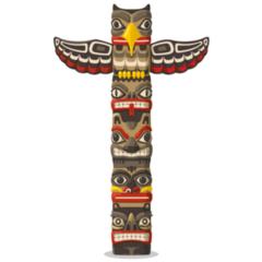 Alaskan Totem Symbol Animal Plant Family Clan Tribe Sticker