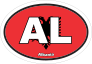 Albania Al Flag Oval Sticker