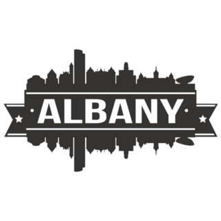 Albany New York Skyline Silhouette Sticker