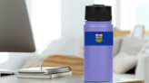 Alberta Flag Sticker on a Water Bottle (New) example