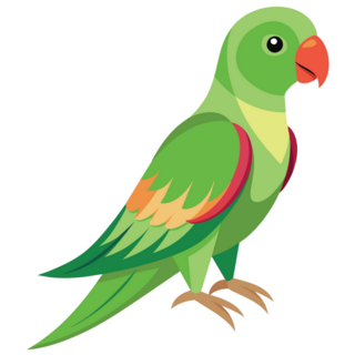 Alexandrine Parakeet Sticker