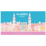 Algeria Algiers City Skyline Shield Sticker
