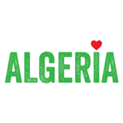 Algeria Country, I Love Algeria Lettering Sticker
