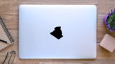 Algeria Country Map Sticker on a Laptop (New) example