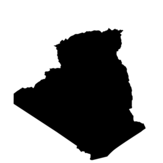 Algeria Country Map Sticker