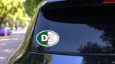 Algeria Dz Flag Oval Sticker on a Rear Car Window (New) example