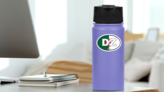 Algeria Dz Flag Oval Sticker on a Water Bottle (New) example