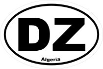 Algeria Dz Oval Sticker