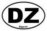 Algeria Dz Oval Sticker