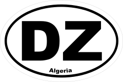 Algeria Dz Oval Sticker