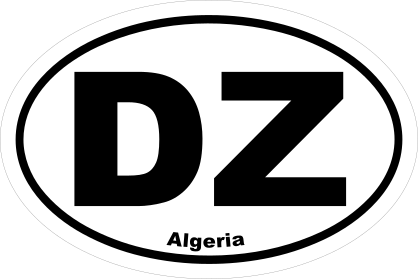 Algeria Dz Oval Sticker