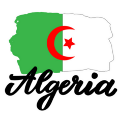 Algeria Hand Drawn Ink Brush Lettering Sticker