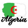 Algeria Hand Drawn Ink Brush Lettering Sticker